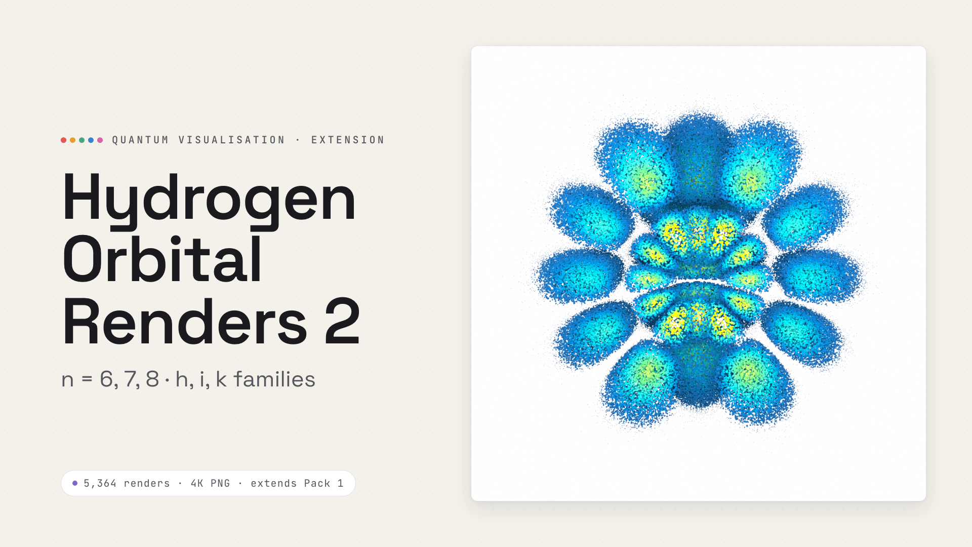 Hydrogen Orbital Renders 2