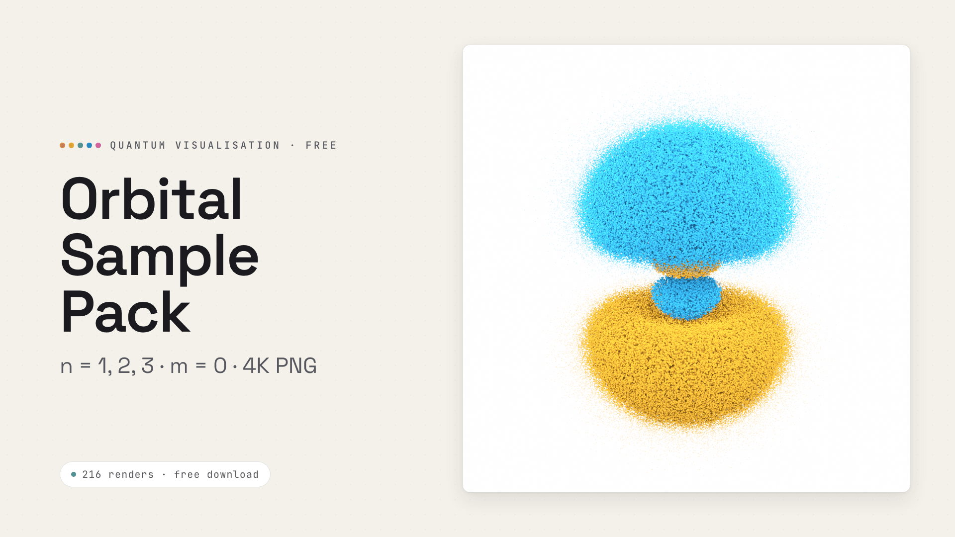 Hydrogen Orbital Renders — Free Sample